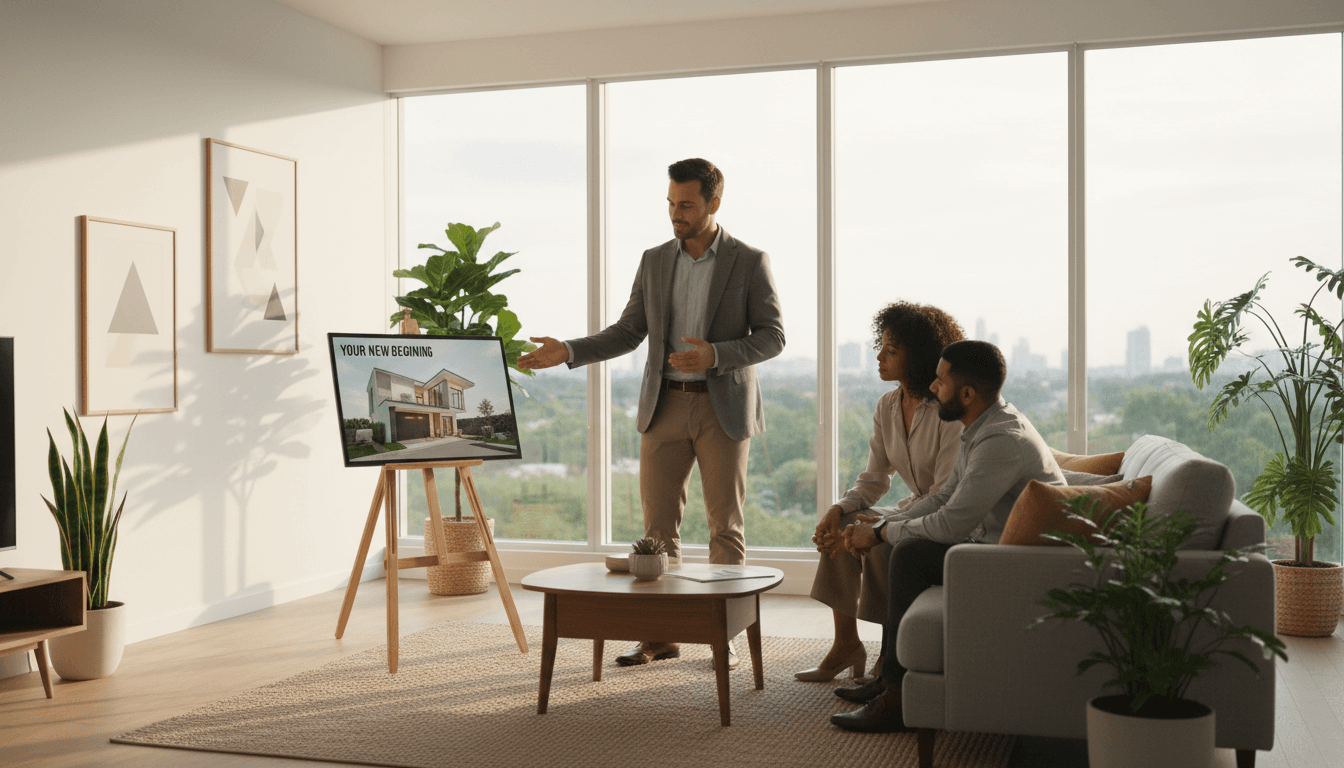 Real estate agent discussing property appraisal with homeowner in Perth Hills